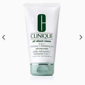 NEW Clinique 2 in 1 cleaning and exfoliating jelly